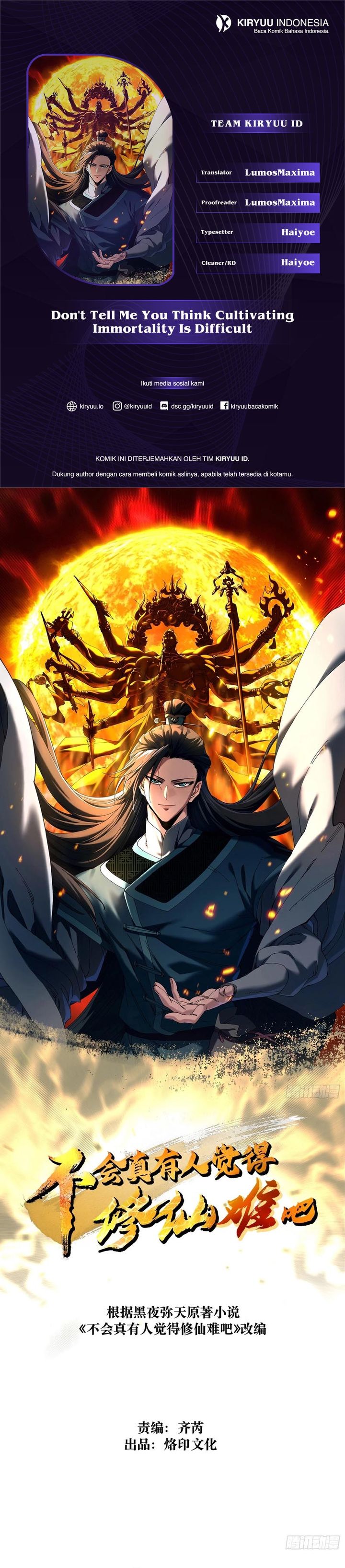 Don’t Tell Me You Think Cultivating Immortality Is Difficult Chapter 43 Bahasa Indonesia