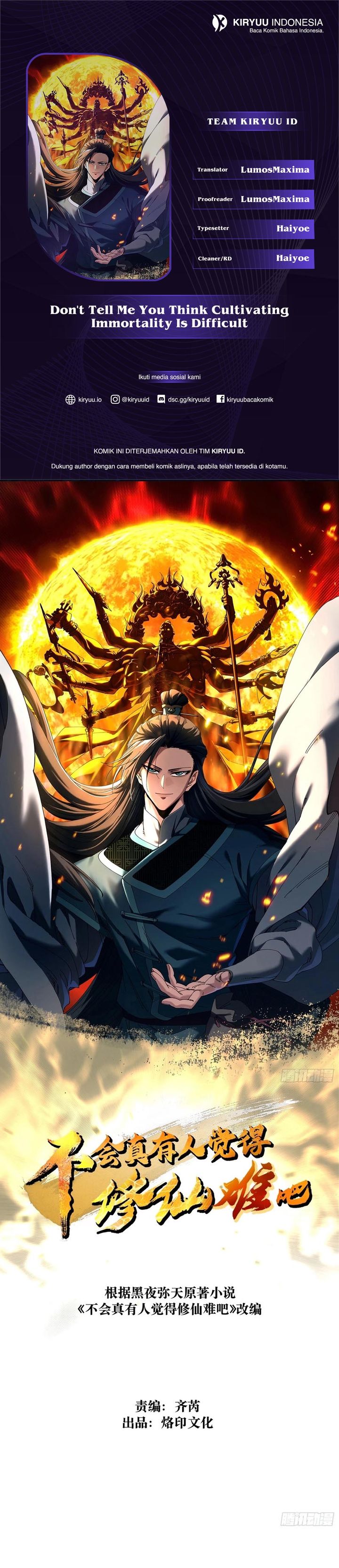 Don’t Tell Me You Think Cultivating Immortality Is Difficult Chapter 44 Bahasa Indonesia
