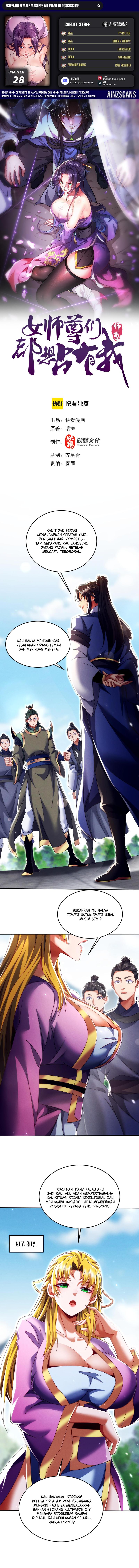 Esteemed Female Masters All Want to Possess Me Chapter 28 Bahasa Indonesia