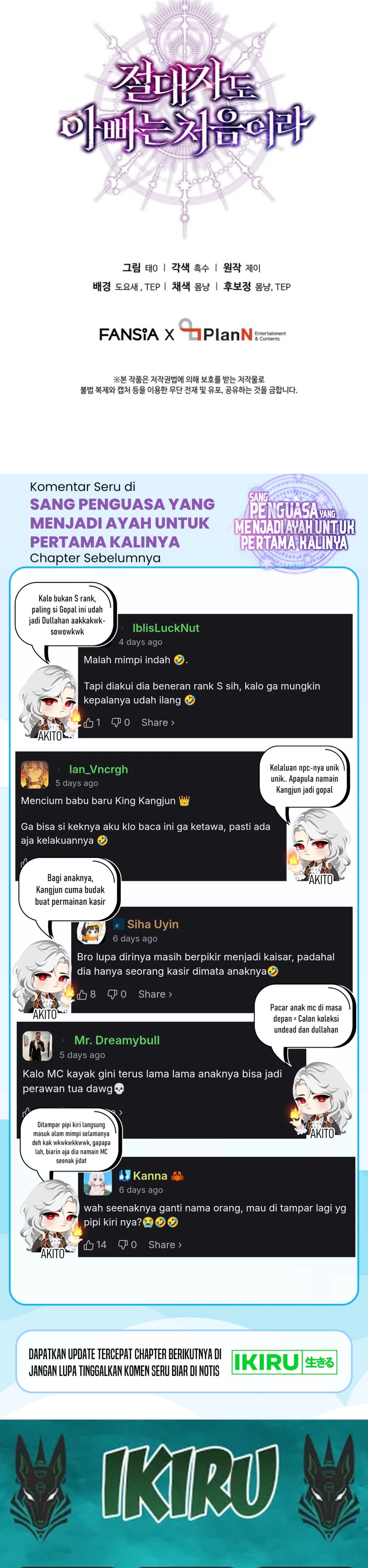 Even the Absolute Being Is a First-Time Dad Chapter 29 Bahasa Indonesia