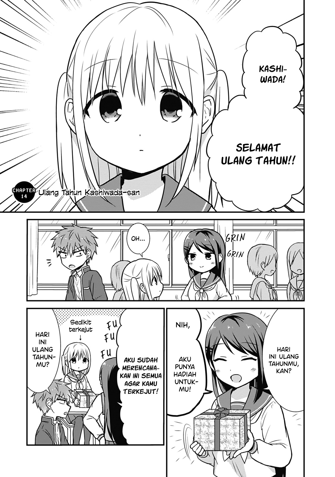 Expressionless Face Girl and Emotional Face Boy Chapter 14 Bahasa Indonesia