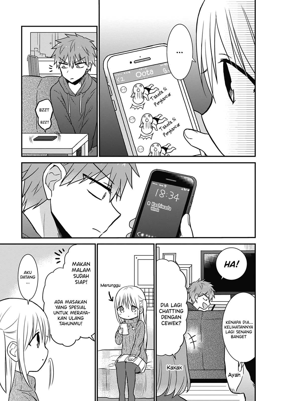 Expressionless Face Girl and Emotional Face Boy Chapter 14 Bahasa Indonesia