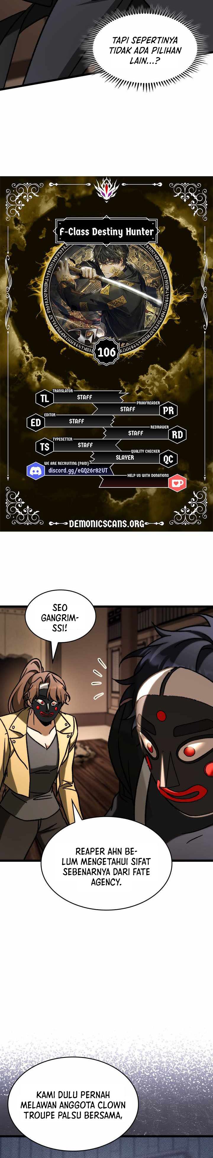 F-Class Destiny Hunter Chapter 106 Bahasa Indonesia