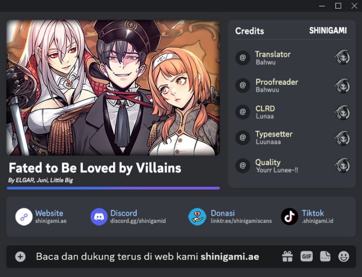 Fated To Be Loved By Villains Chapter 10 Bahasa Indonesia