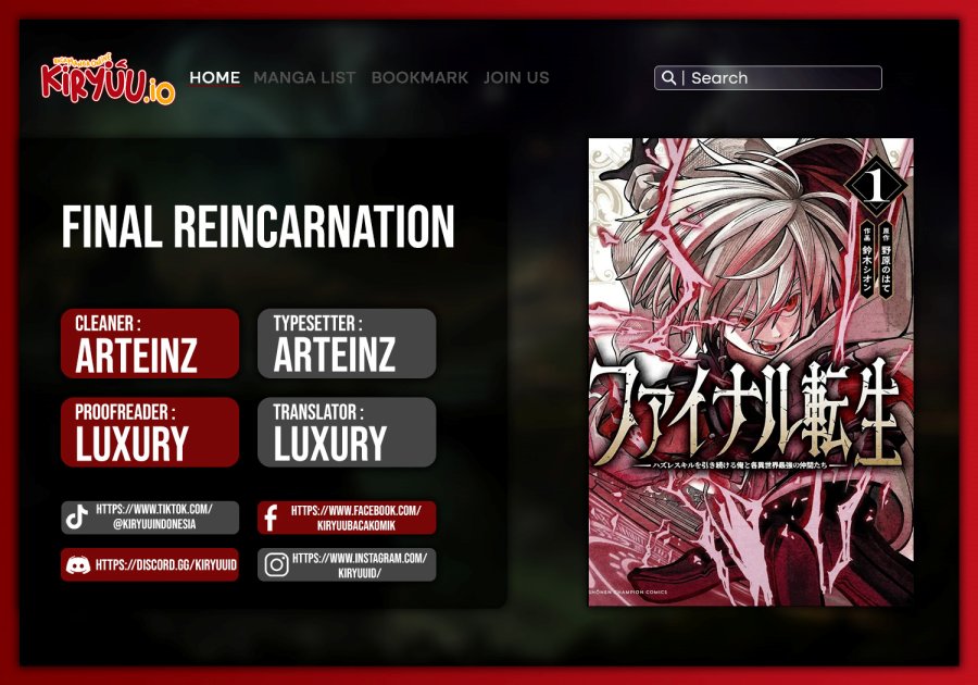 Final Reincarnation ~Me and the Strongest Companions in Each Other World, Keeping Pulling at the Bad Skills~ Chapter 12 Bahasa Indonesia