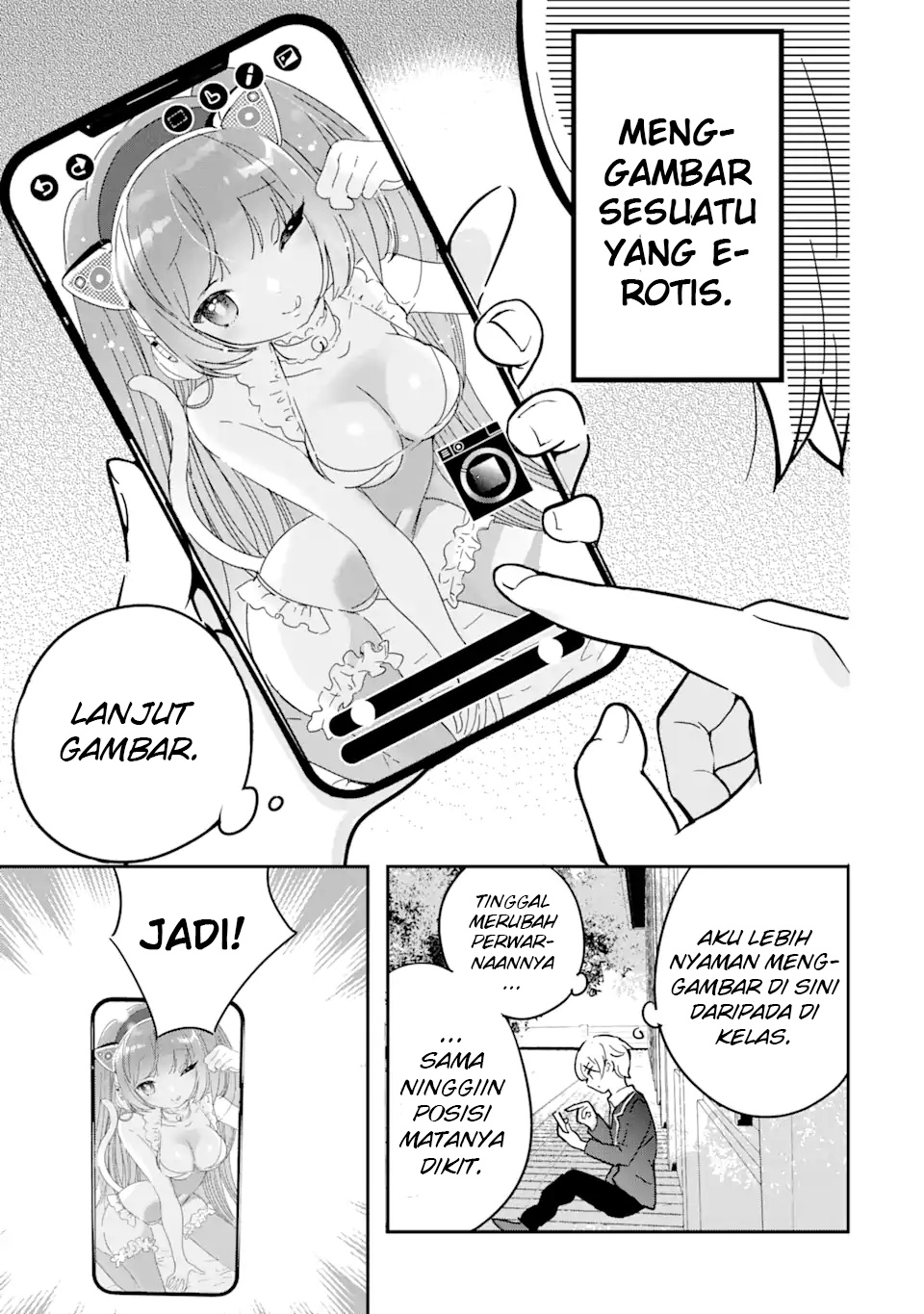 Gakuen 1 no Bishoujo wa x x Eshi no Ore ni Horeteiru!? (The Number 1 Beautiful Girl in the School is in Love With Me, the XXX Artist.) chapter 1