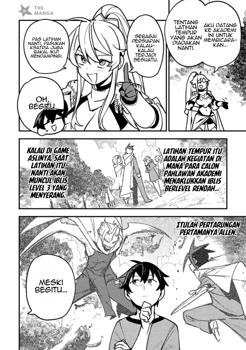 Game Chishiki de Saikyou ni Natta Mob Heishi wa, Shin no Jitsuryoku wo Kakushitai Chapter 10.1 Bahasa Indonesia