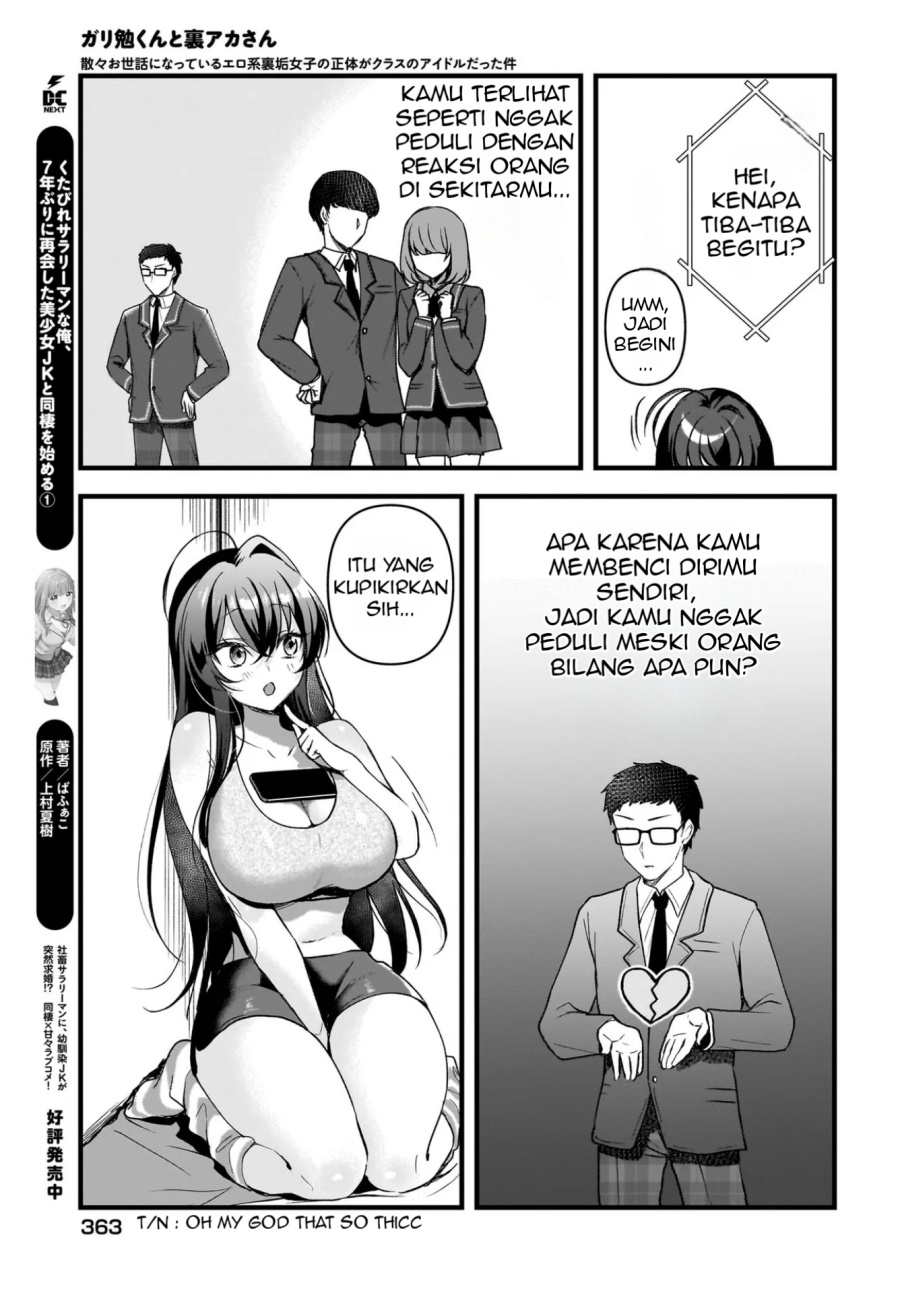 Gari Tsutomu-kun to Uraaka-san – Sanzan Osewa ni Natteiru Ero-kei Uraaka Joshi no Shoutai ga Kurasu no Idol Datta Ken Chapter 03 Bahasa Indonesia