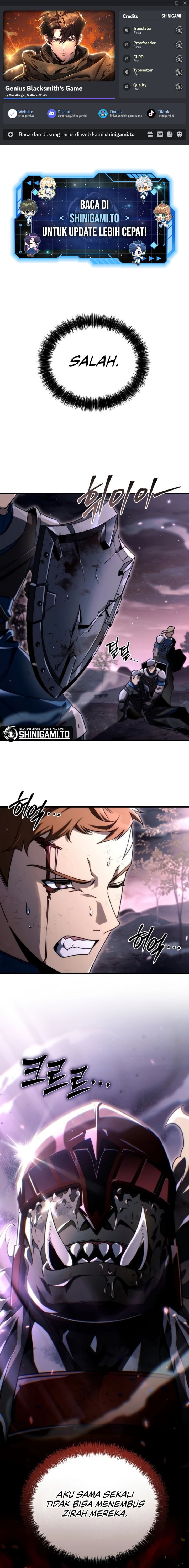 Genius Blacksmith’s Game chapter 9