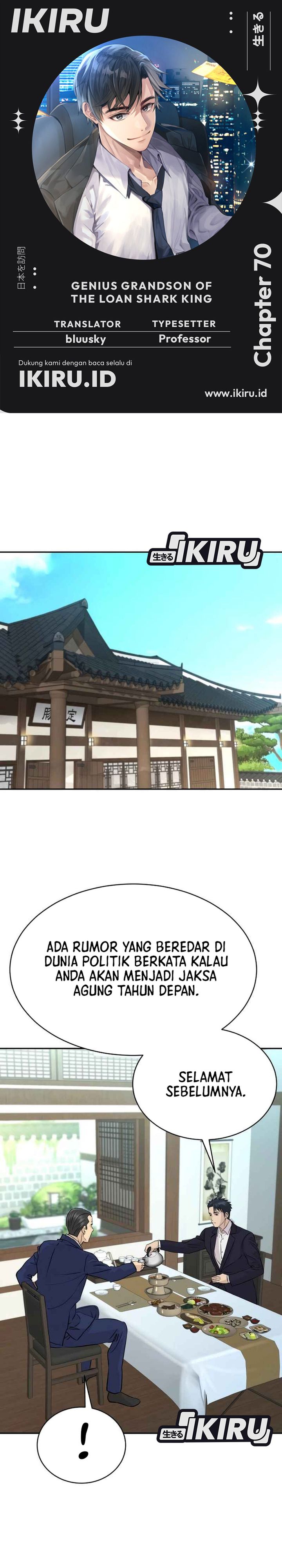 Genius Grandson of the Loan Shark King Chapter 70 Bahasa Indonesia