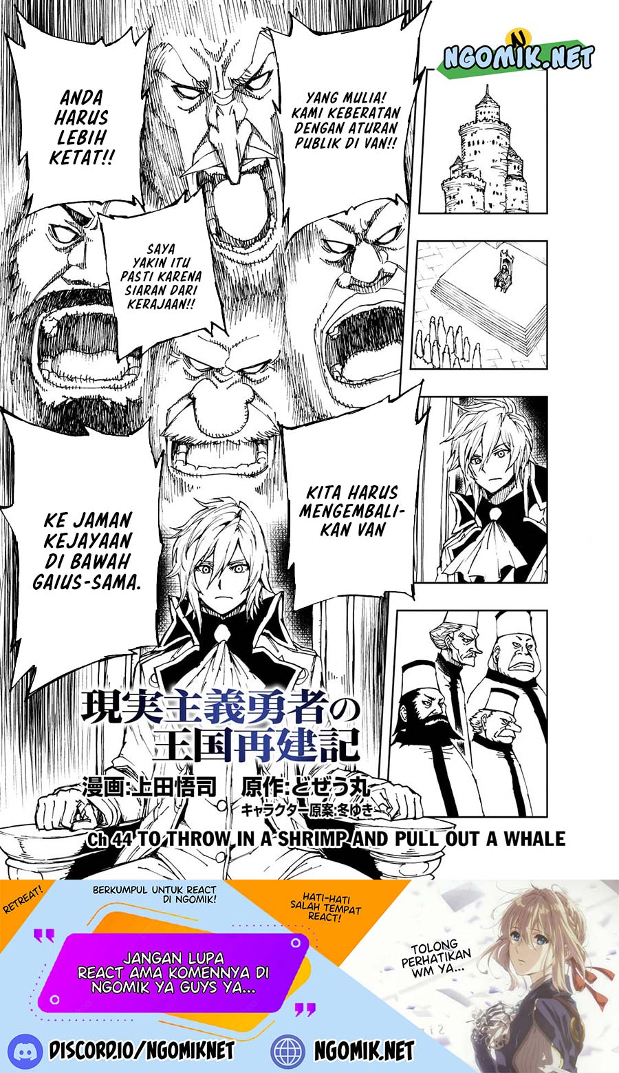 Genjitsu Shugi Yuusha no Oukoku Saikenki Chapter 44 Bahasa Indonesia