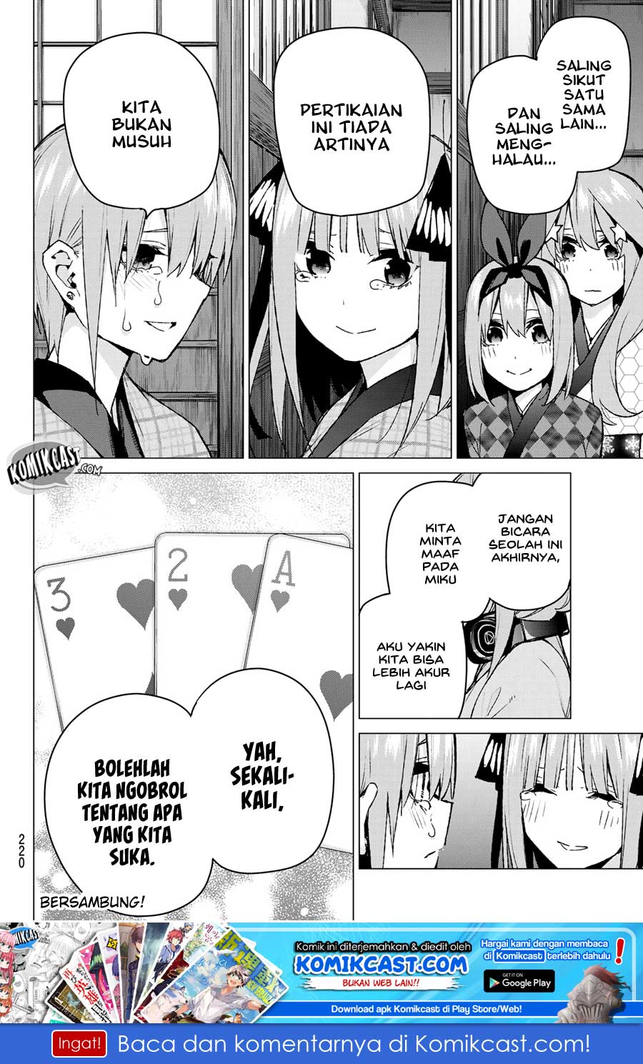 Go-toubun no Hanayome Chapter 85 Bahasa Indonesia