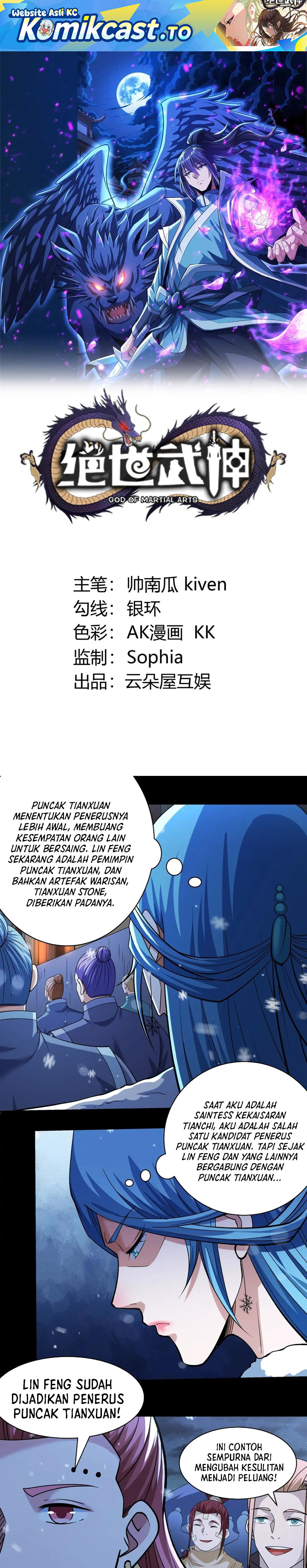 God of Martial Arts Chapter 1007 Bahasa Indonesia