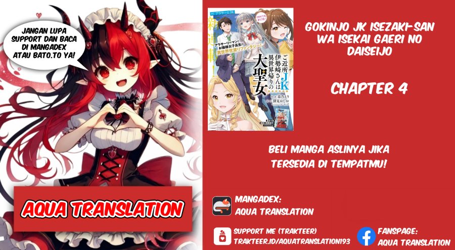 Gokinjo JK Isezaki-san wa Isekaigaeri no Daiseijo Chapter 04 Bahasa Indonesia