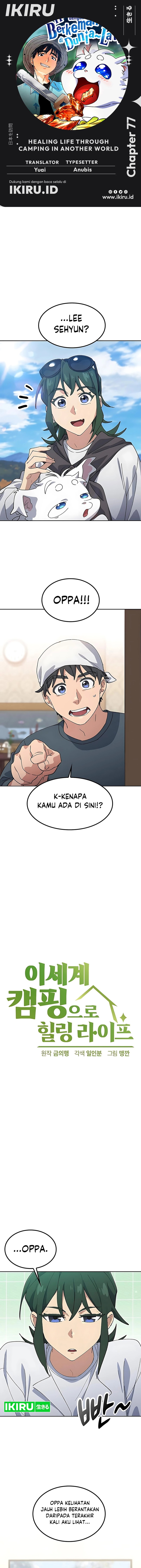 Healing Life Through Camping in Another World Chapter 77 Bahasa Indonesia