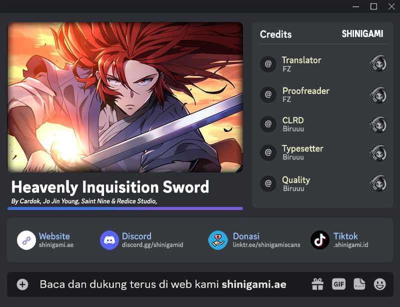 Heavenly Inquisition Sword Chapter 83 Bahasa Indonesia