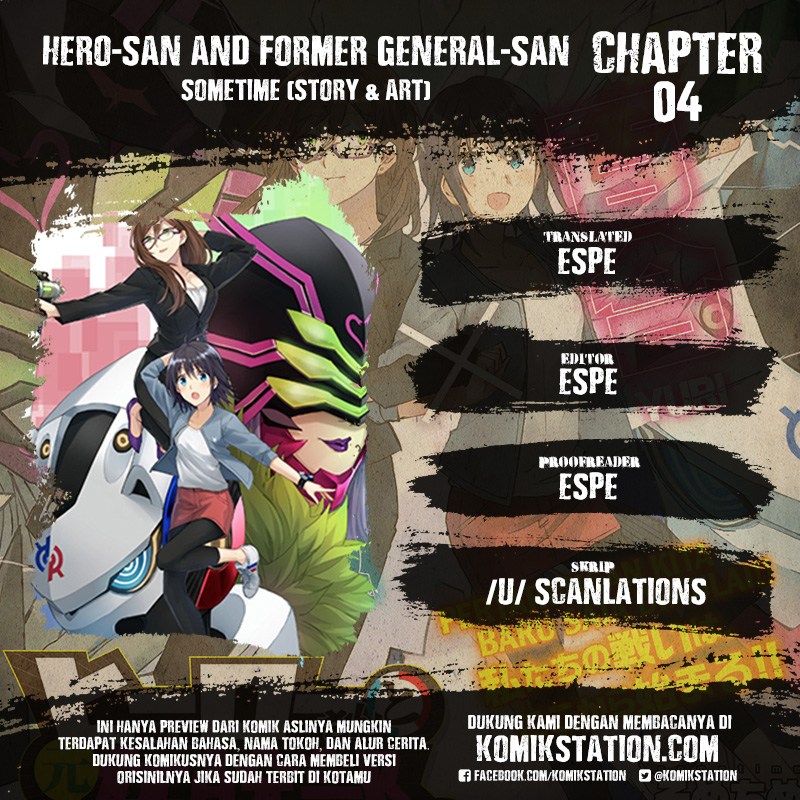 Hero-san and Former General-san Chapter 04 Bahasa Indonesia