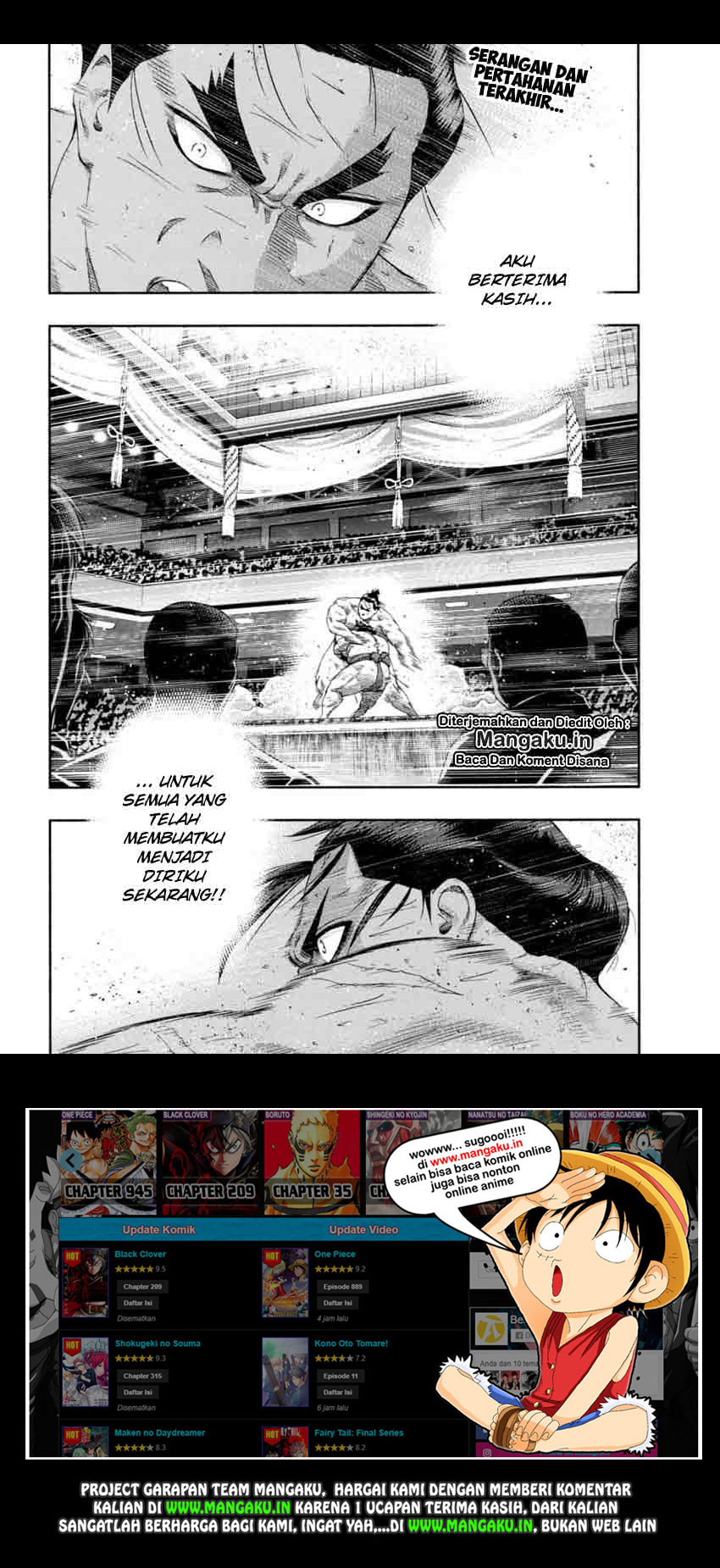 Hinomaru Zumou Chapter 250 Bahasa Indonesia
