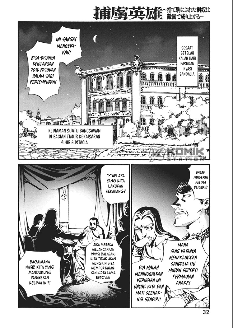 Horyo Eiyuu: Sute koma ni sareta Kendo wa Tekikoku de Nariagaru Chapter 06 Bahasa Indonesia