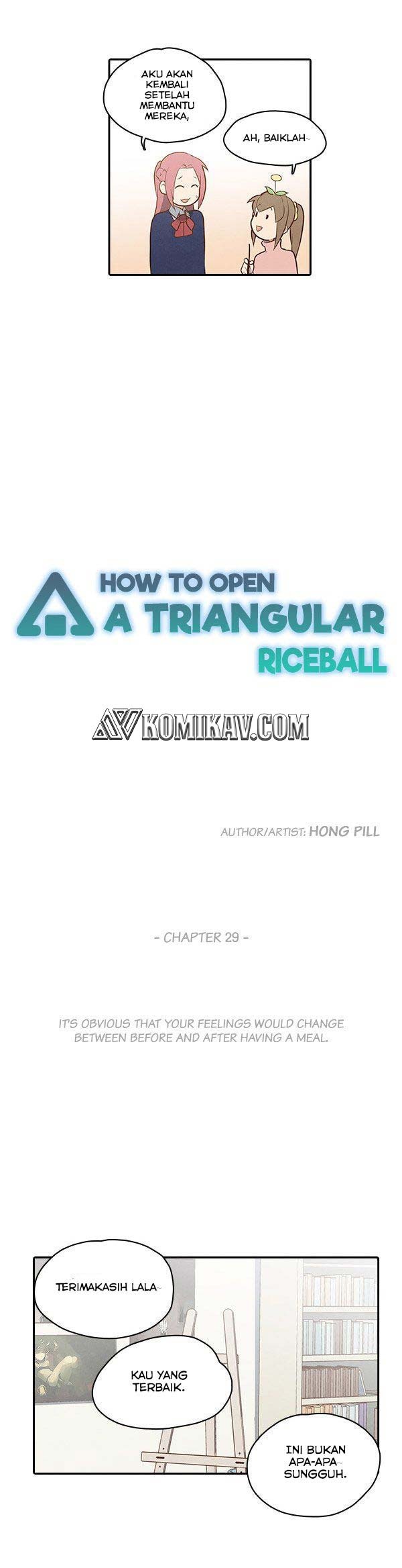 How to Open a Triangular Riceball Chapter 29 Bahasa Indonesia