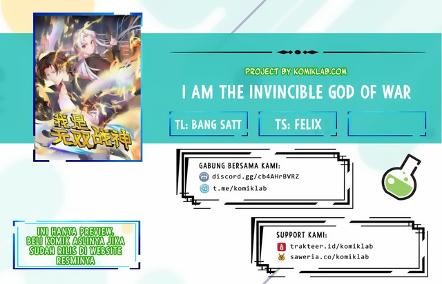 I Am the Invincible God of War Chapter 33 Bahasa Indonesia