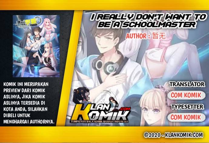 I Really Don’t Want To Be A School Master chapter 2