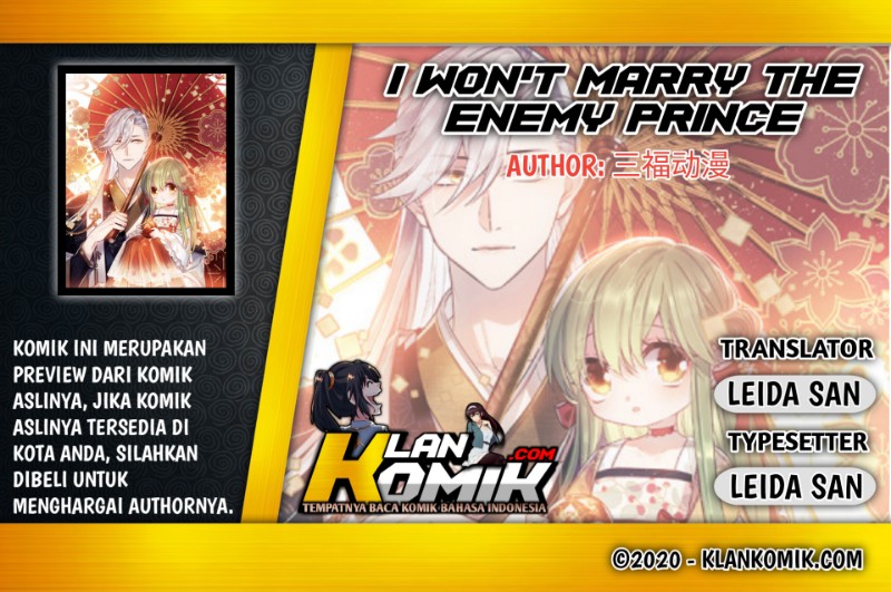 I Won’t Marry The Enemy Prince Chapter 17 Bahasa Indonesia