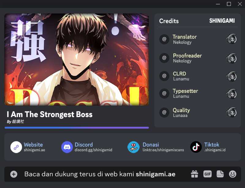 I Am the Strongest BOSS Chapter 31 Bahasa Indonesia
