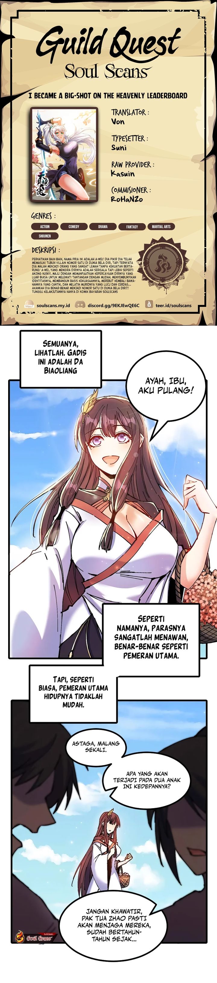 I Became a Big-Shot on the Heavenly Leaderboard Chapter 28 Bahasa Indonesia