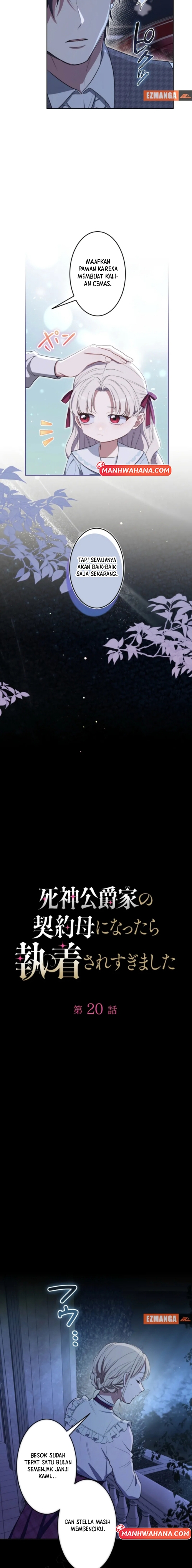 I Became the Contract Mother of the Grim Reaper Duke’s Family and They Became Obsessed With Me Chapter 20 Bahasa Indonesia