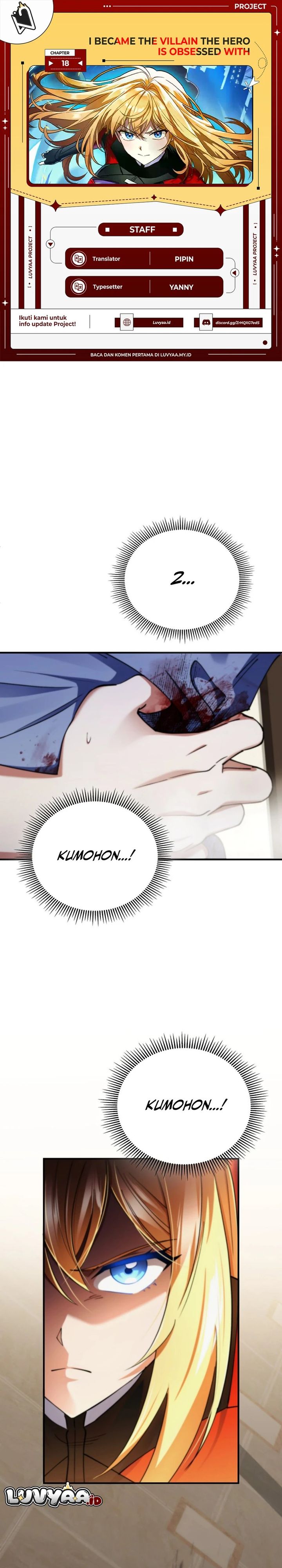 I Became the Villain the Hero Is Obsessed With Chapter 18 Bahasa Indonesia