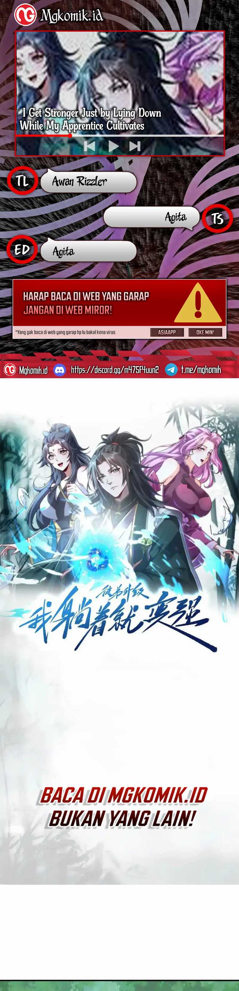 I Get Stronger Just by Lying Down While My Apprentice Cultivates Chapter 33 Bahasa Indonesia