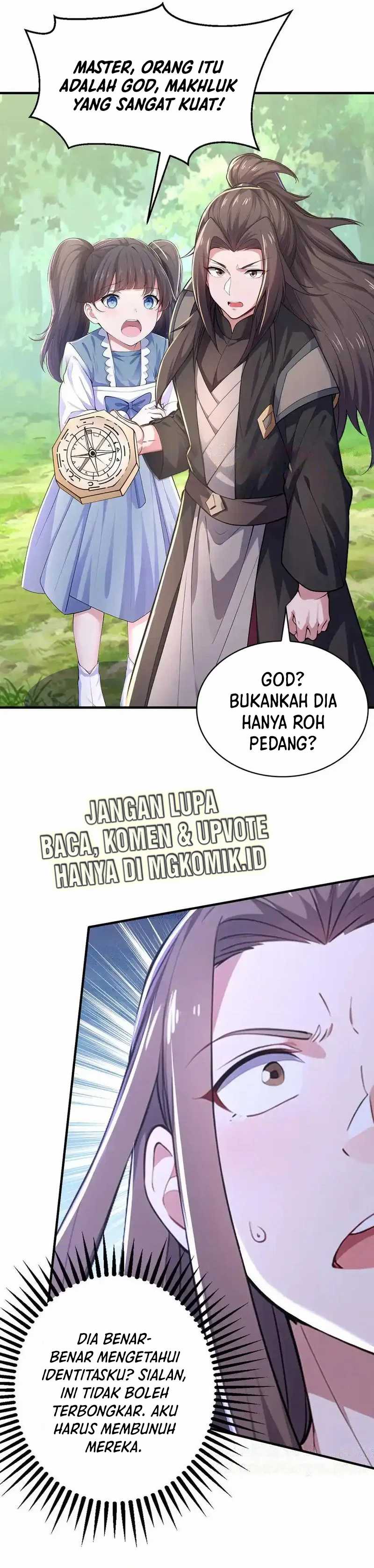 I Get Stronger Just by Lying Down While My Apprentice Cultivates Chapter 34 Bahasa Indonesia