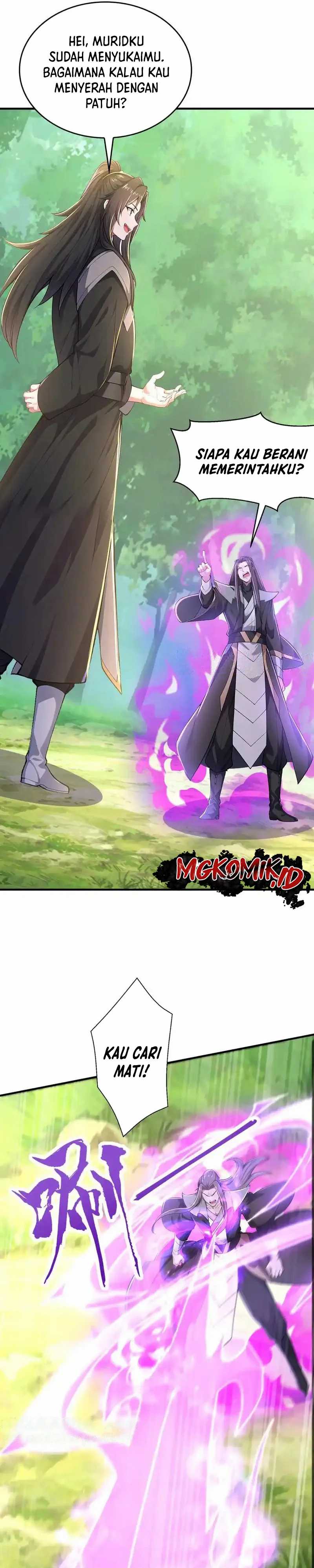 I Get Stronger Just by Lying Down While My Apprentice Cultivates Chapter 34 Bahasa Indonesia