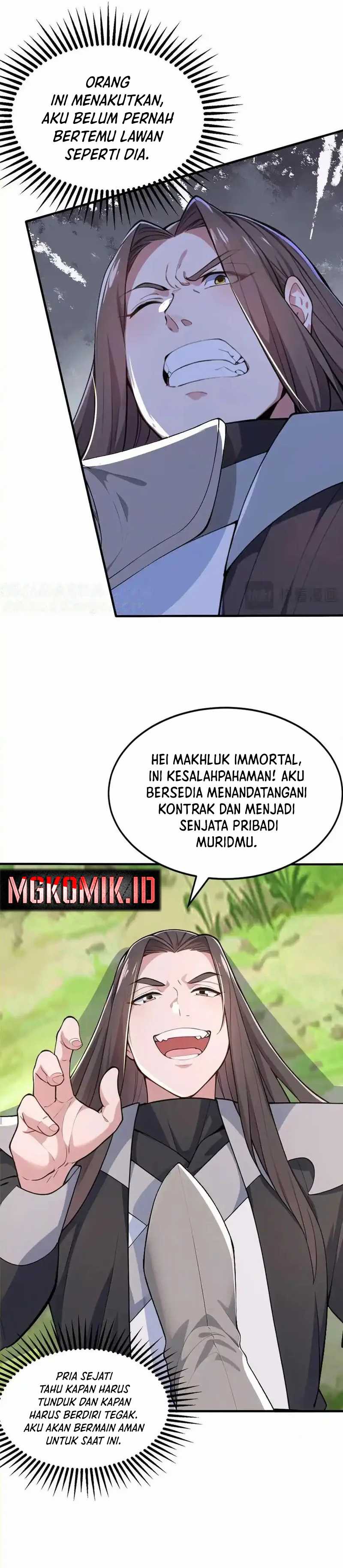 I Get Stronger Just by Lying Down While My Apprentice Cultivates Chapter 34 Bahasa Indonesia