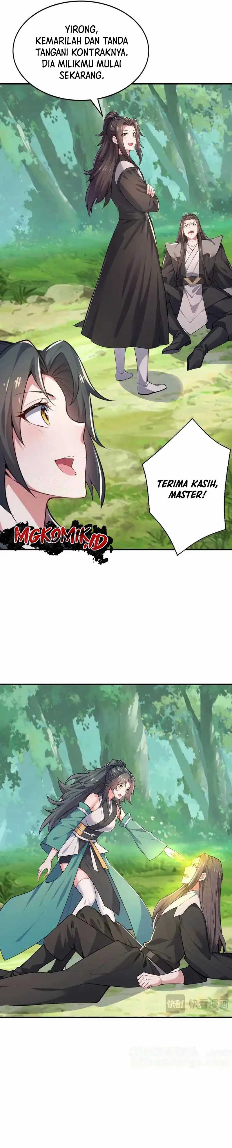 I Get Stronger Just by Lying Down While My Apprentice Cultivates Chapter 34 Bahasa Indonesia