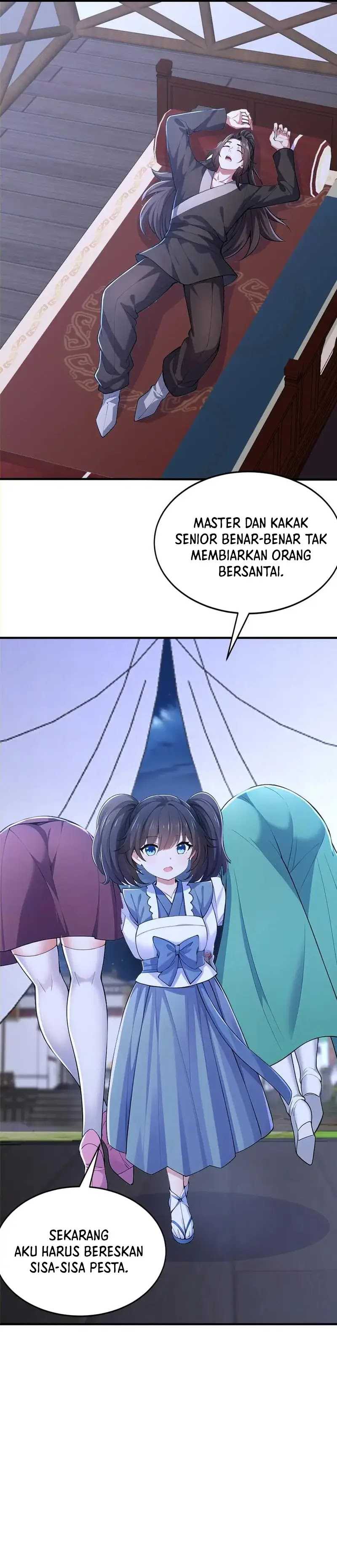 I Get Stronger Just by Lying Down While My Apprentice Cultivates Chapter 36 Bahasa Indonesia