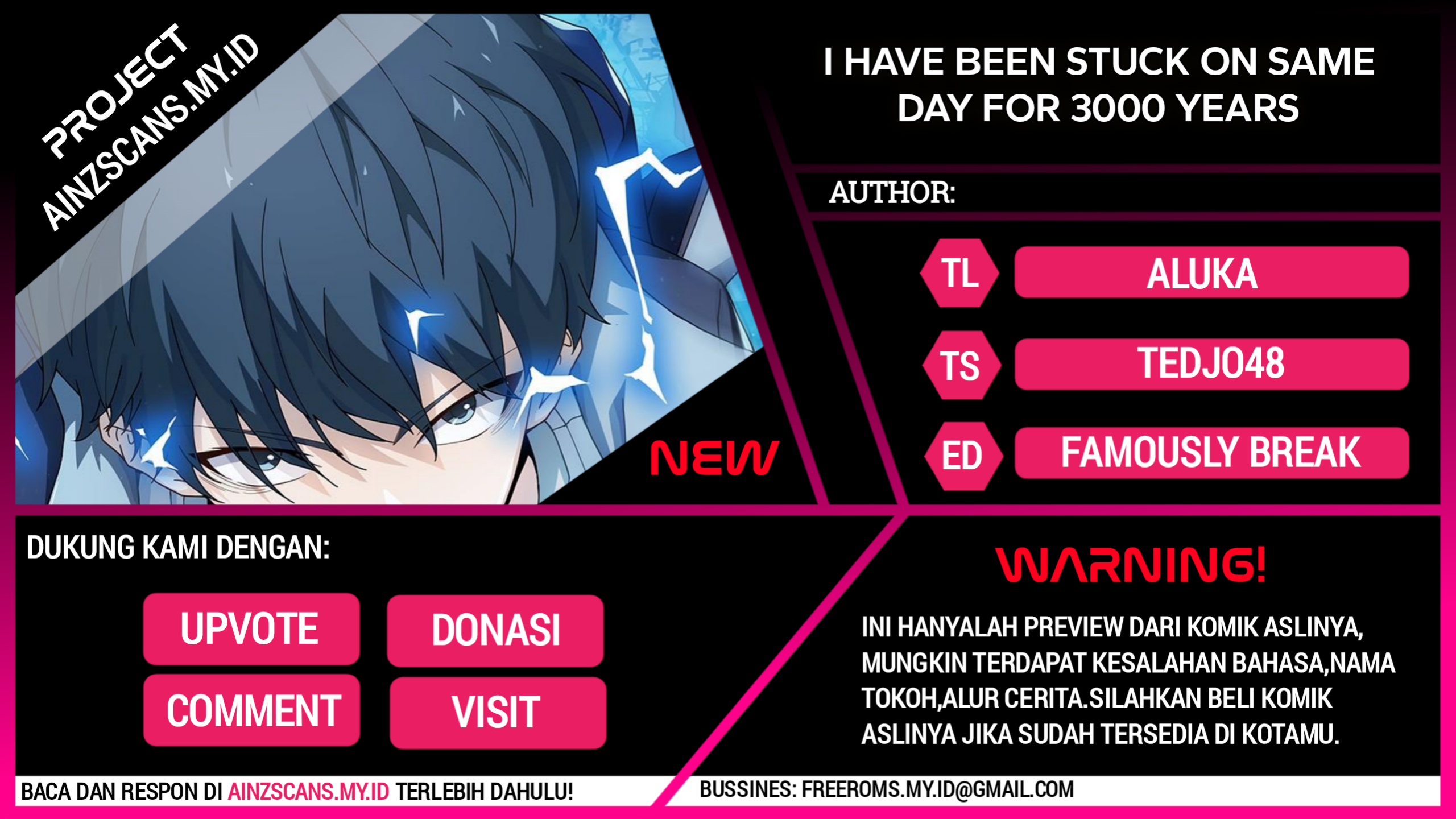 I Have Been Stuck on the Same Day for 3000 Years Chapter 36 Bahasa Indonesia