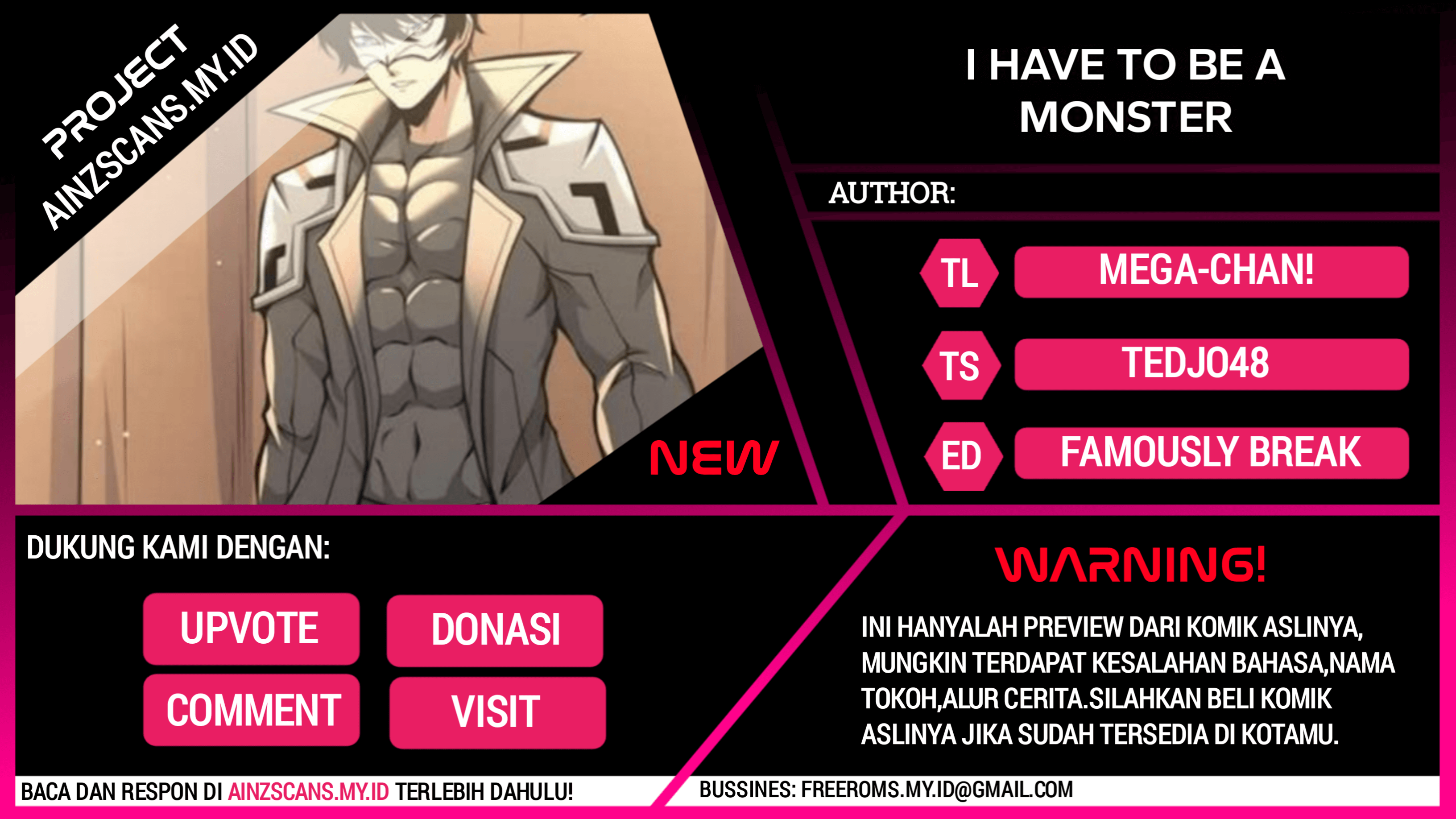 I Have to Be a Monster Chapter 23 Bahasa Indonesia