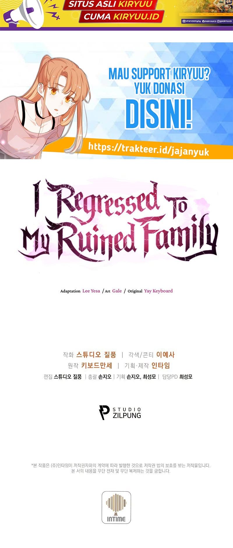 I Regressed to My Ruined Family Chapter 27 Bahasa Indonesia