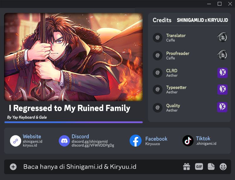 I Regressed to My Ruined Family chapter 33