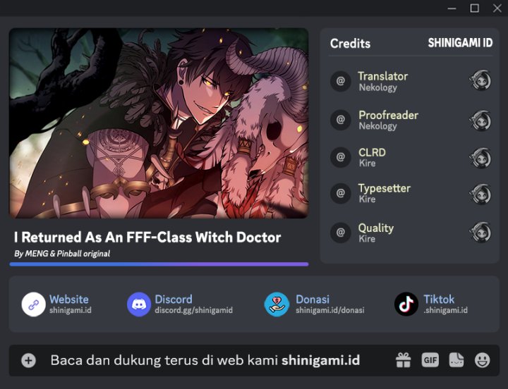 I Returned As An FFF-Class Witch Doctor Chapter 07 Bahasa Indonesia