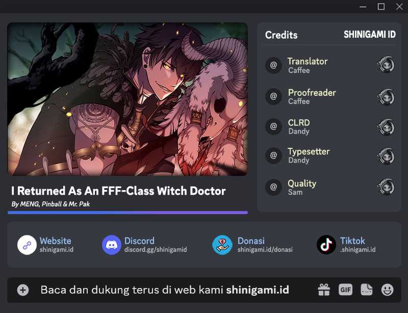 I Returned As An FFF-Class Witch Doctor chapter 33