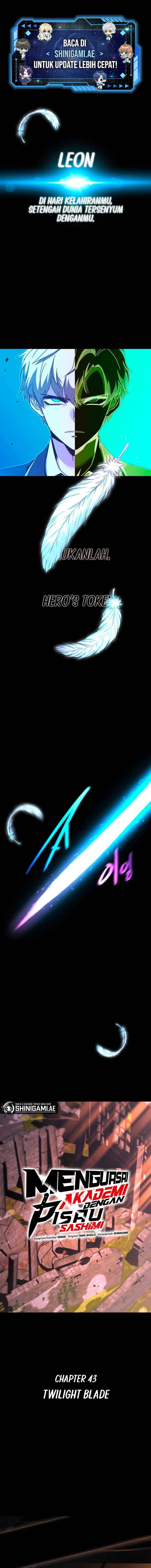 I Took over The Academy With a Single Sashimi Knife Chapter 43 Bahasa Indonesia