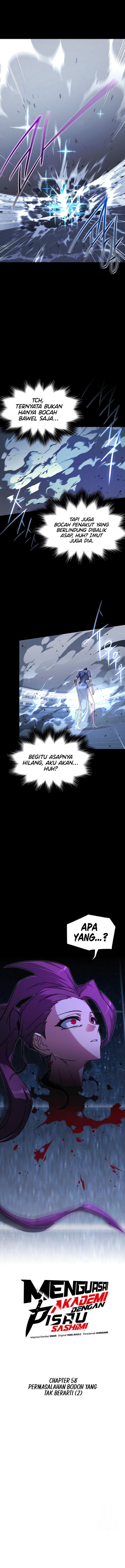 I Took over The Academy With a Single Sashimi Knife Chapter 58 Bahasa Indonesia