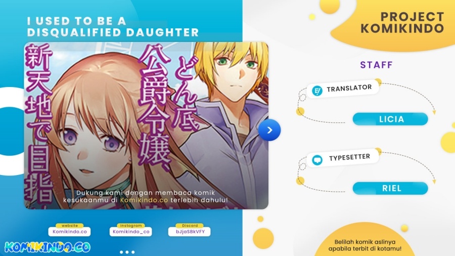 I Used to be a Disqualified Daughter of the Duke Chapter 04.1 Bahasa Indonesia