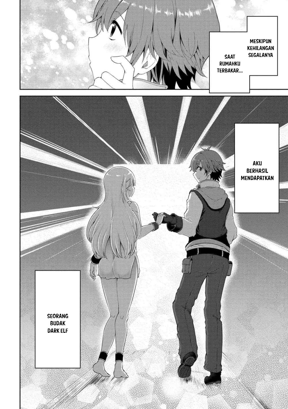 Ie ga Moete Jinsei Dou Demo Yoku Natta kara, Nokotta Nakenashi no Kin de Dark Elf no Dorei o Katta chapter 1