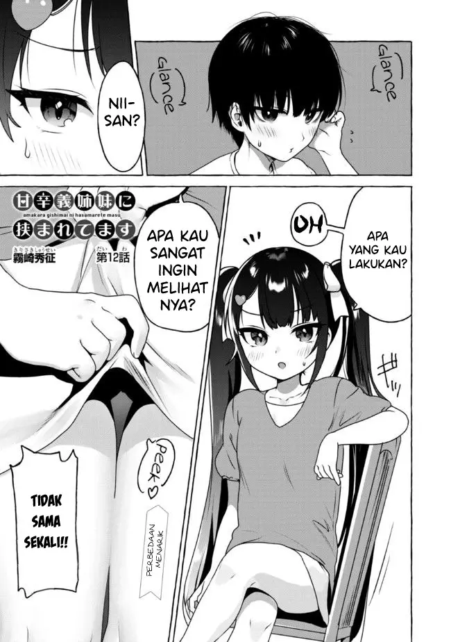 I’m Sandwiched Between Sweet and Spicy Step-Sisters (Amakara Gishimai ni Hasamarete Masu) chapter 12