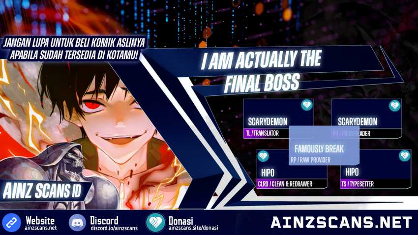 I’m Actually The Final Boss Chapter 17 Bahasa Indonesia