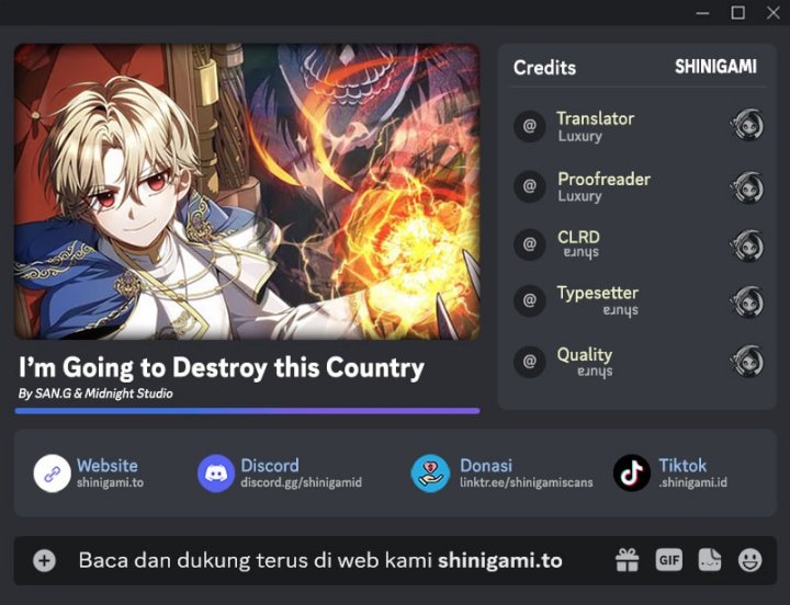 I’m Going To Destroy This Country chapter 53